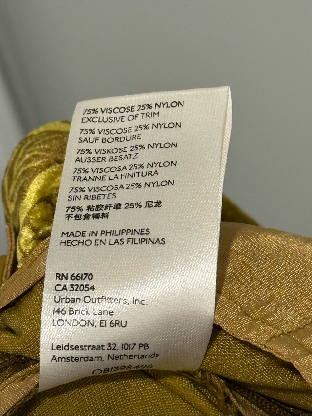 Anthropologie Wide Leg Velvet Pants in Gold Floral - Picture 9 of 9